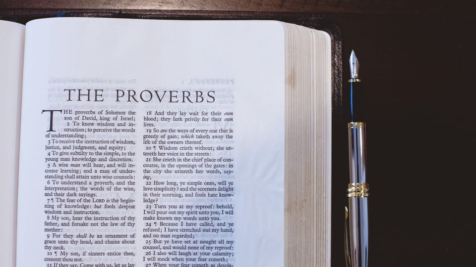 Learning to Live Well (Proverbs 1:1-7)